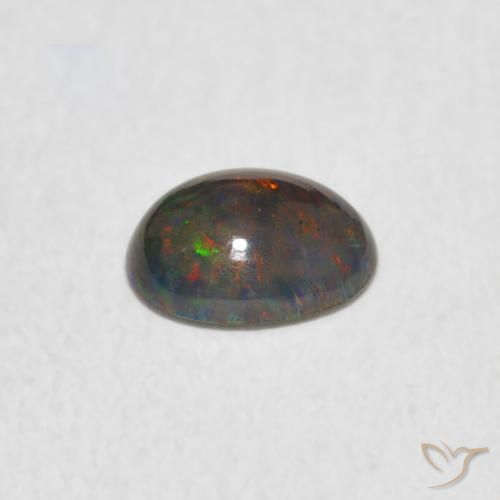Ópalo Multicolor natural de 0.48 ct, Ovalada, Opaco