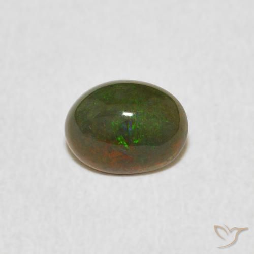 0.40ct Natural Multicolor Ópalo, Ovalada, Opaco