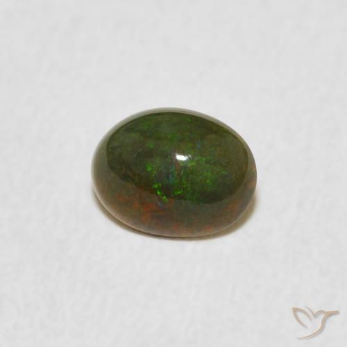 Ópalo Multicolor natural de 0.40 ct, Ovalada, Opaco