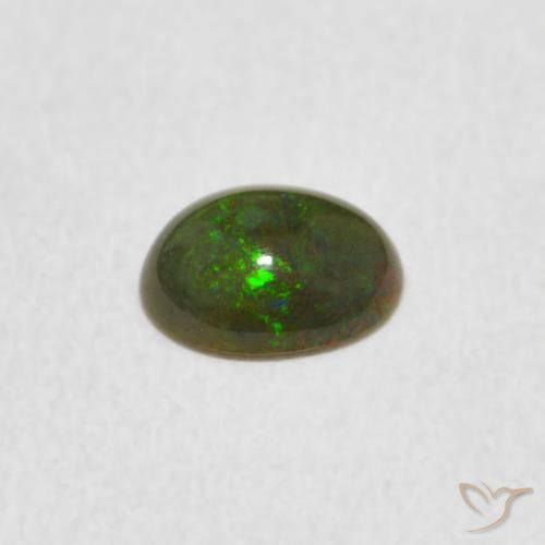 Ópalo Multicolor natural de 0.40 ct, Ovalada, Opaco