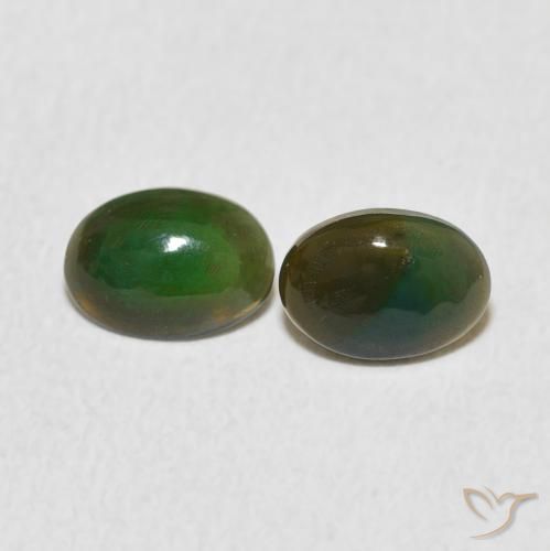 0.82ctw Natural Multicolor Ópalo, Ovalada, Opaco