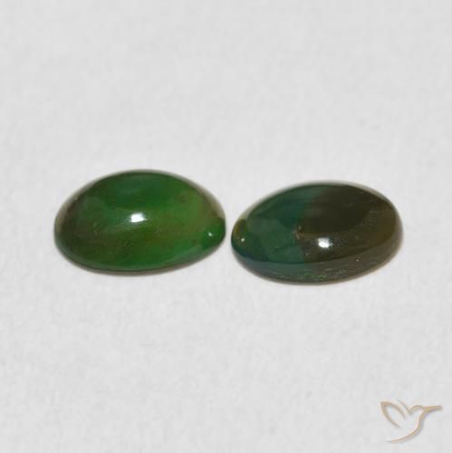 Gemas de Ópalo Multicolor natural de 0.82 ct, Ovalada, Opaco