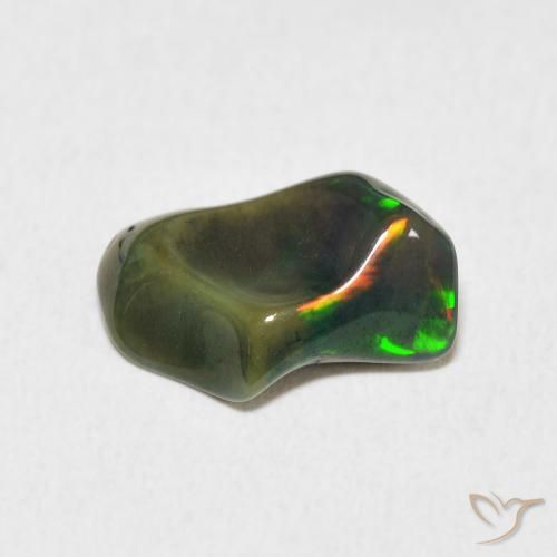 2.28ct Natural Multicolor Ópalo, Elegante, Opaco