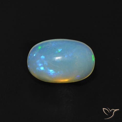 1.00ct Natural Multicolor Ópalo, Ovalada, Transparente