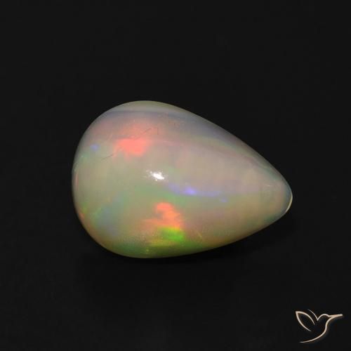 1.20ct Natural Multicolor Ópalo, En forma de pera, Transparente