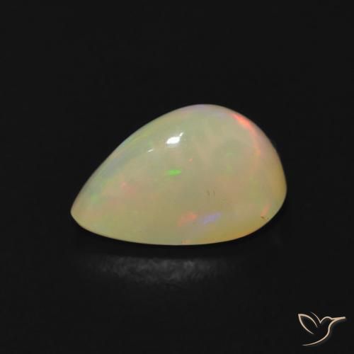 Ópalo Multicolor natural de 1.20 ct, En forma de pera, Transparente