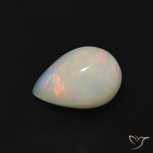0.66ct Natural Multicolor Ópalo, En forma de pera, Transparente