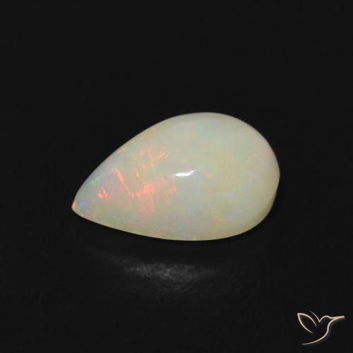 Ópalo Multicolor natural de 0.66 ct, En forma de pera, Transparente
