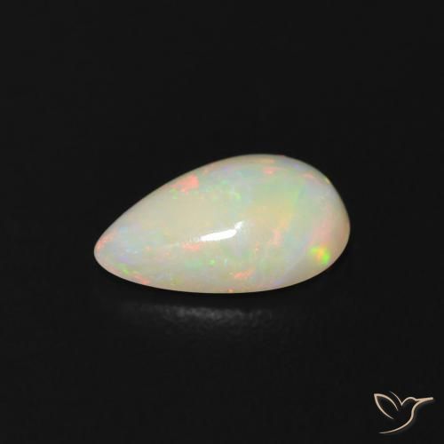 Ópalo Multicolor natural de 0.36 ct, En forma de pera, Transparente