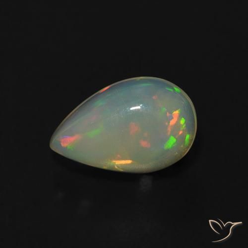 0.68ct Natural Multicolor Ópalo, En forma de pera, Transparente, Photo A