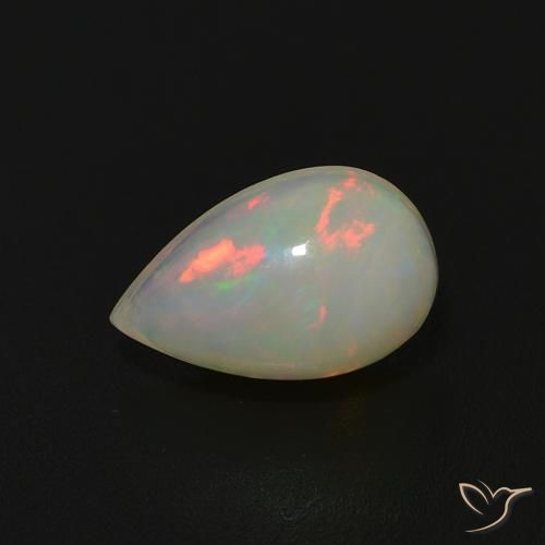0.64ct Natural Multicolor Ópalo, En forma de pera, Transparente