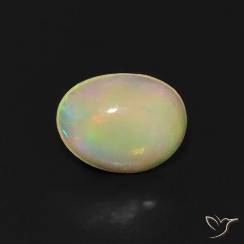 0.52ct Natural Multicolor Ópalo, Ovalada, Transparente