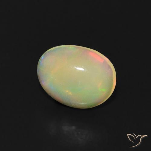 Ópalo Multicolor natural de 0.52 ct, Ovalada, Transparente