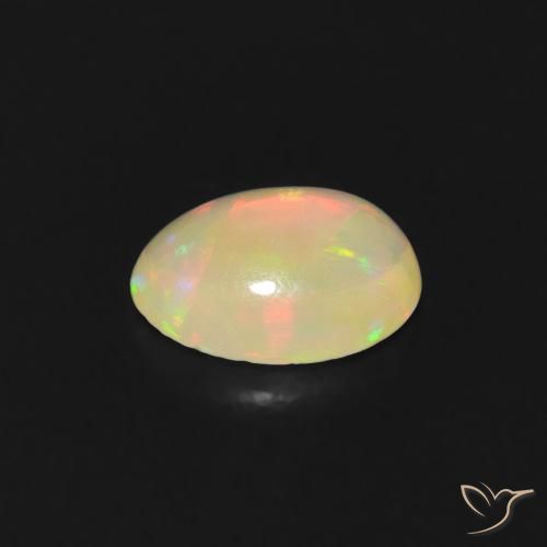 Ópalo Multicolor natural de 0.52 ct, Ovalada, Transparente