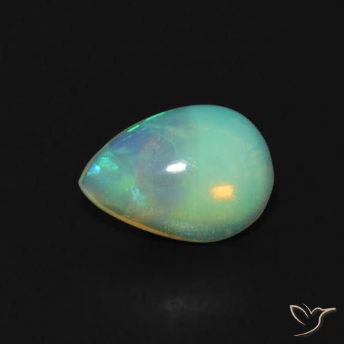 0.49ct Natural Multicolor Ópalo, En forma de pera, Transparente