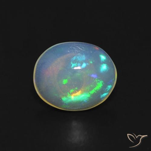 0.66ct Natural Multicolor Ópalo, Ovalada, Transparente