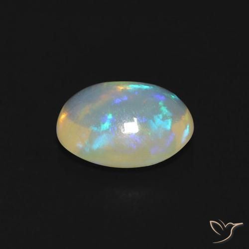 Ópalo Multicolor natural de 0.66 ct, Ovalada, Transparente