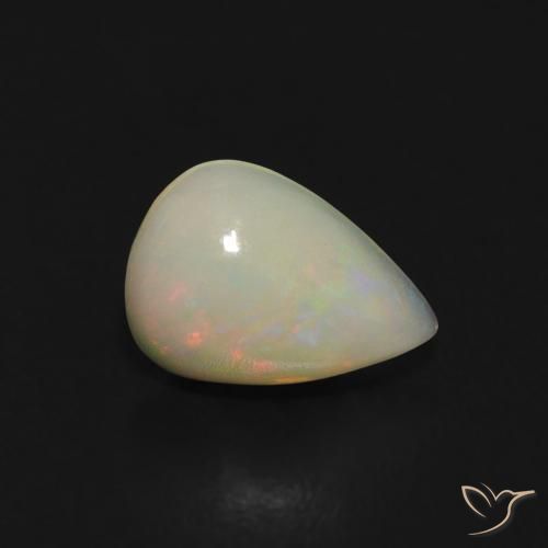 Ópalo Multicolor natural de 0.41 ct, En forma de pera, Transparente