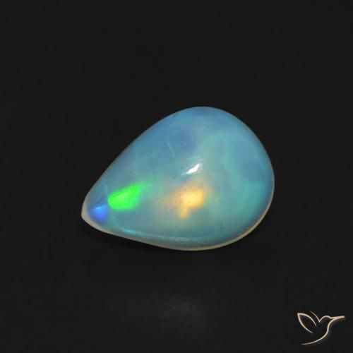 0.42ct Natural Multicolor Ópalo, En forma de pera, Transparente