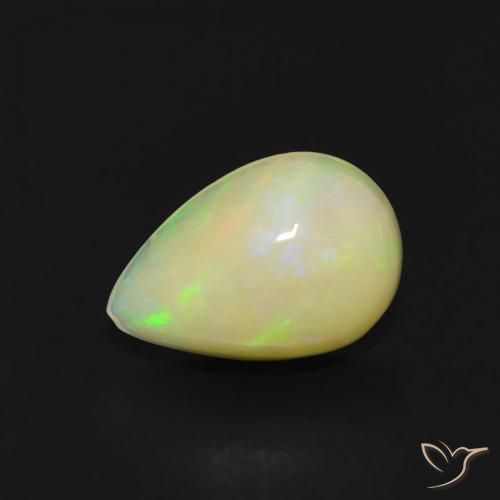 0.54ct Natural Multicolor Ópalo, En forma de pera, Transparente