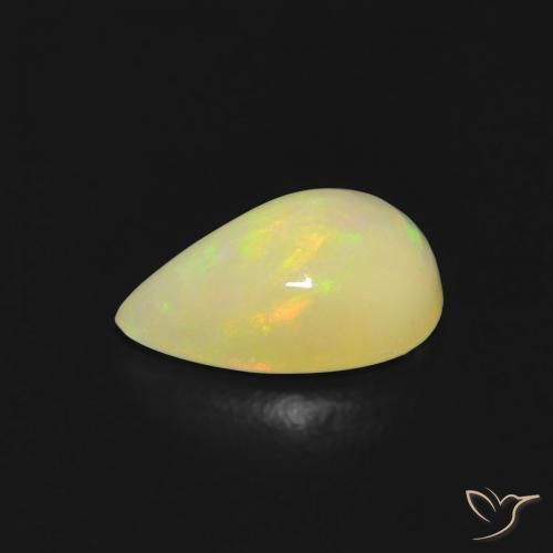 Ópalo Multicolor natural de 0.54 ct, En forma de pera, Transparente