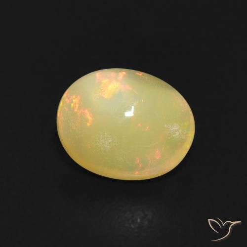 Ópalo Multicolor natural de 0.74 ct, Ovalada, Transparente
