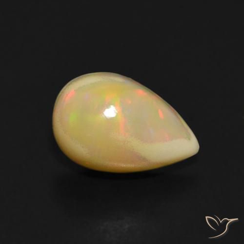 0.93ct Natural Multicolor Ópalo, En forma de pera, Transparente