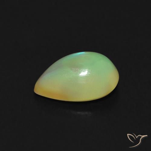 Ópalo Multicolor natural de 0.45 ct, En forma de pera, Transparente