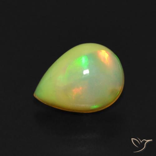 0.76ct Natural Multicolor Ópalo, En forma de pera, Transparente