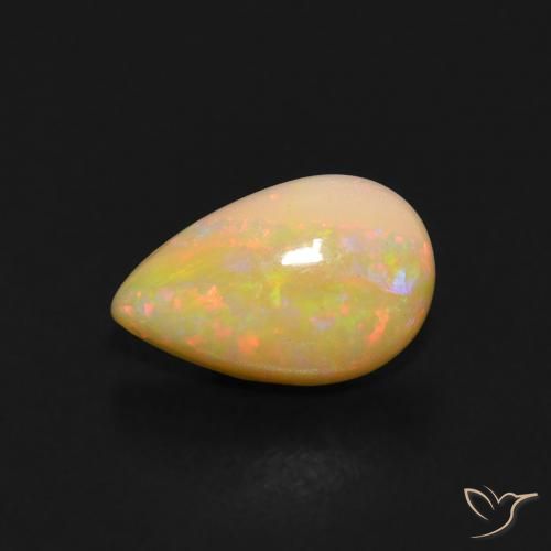 0.60ct Natural Multicolor Ópalo, En forma de pera, Transparente, Photo A