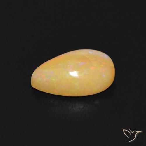 Ópalo Multicolor natural de 0.60 ct, En forma de pera, Transparente