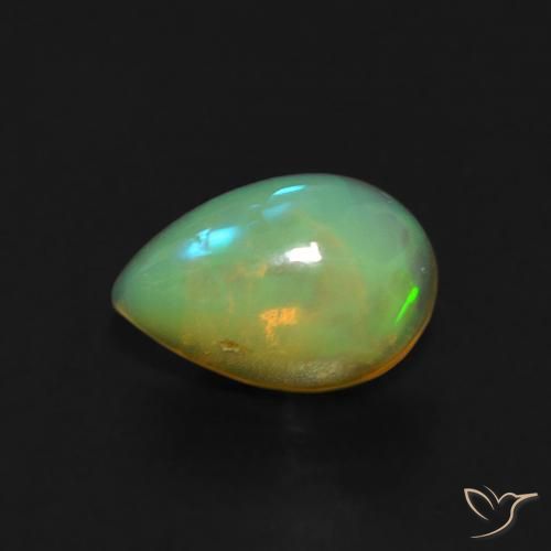 0.61ct Natural Multicolor Ópalo, En forma de pera, Transparente