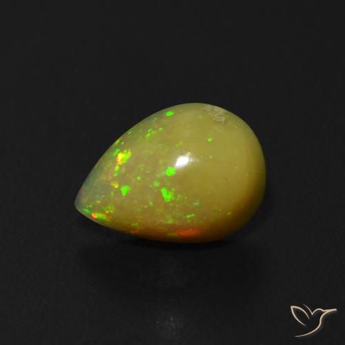 0.68ct Natural Multicolor Ópalo, En forma de pera, Transparente