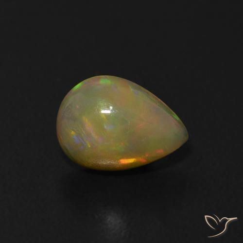0.49ct Natural Multicolor Ópalo, En forma de pera, Transparente