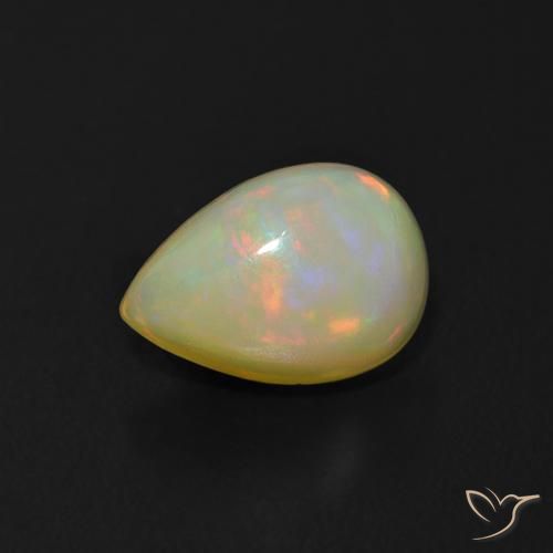 1.05ct Natural Multicolor Ópalo, En forma de pera, Transparente