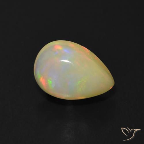 Ópalo Multicolor natural de 1.05 ct, En forma de pera, Transparente