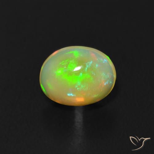 0.45ct Natural Multicolor Ópalo, Ovalada, Transparente