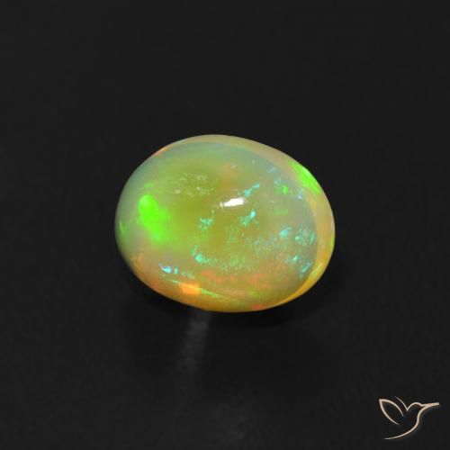 Ópalo Multicolor natural de 0.45 ct, Ovalada, Transparente