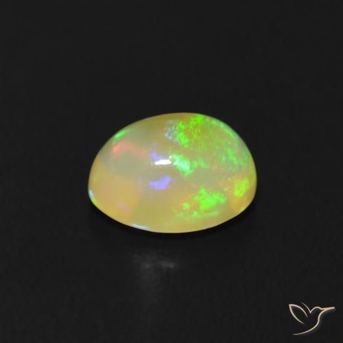 Ópalo Multicolor natural de 0.45 ct, Ovalada, Transparente