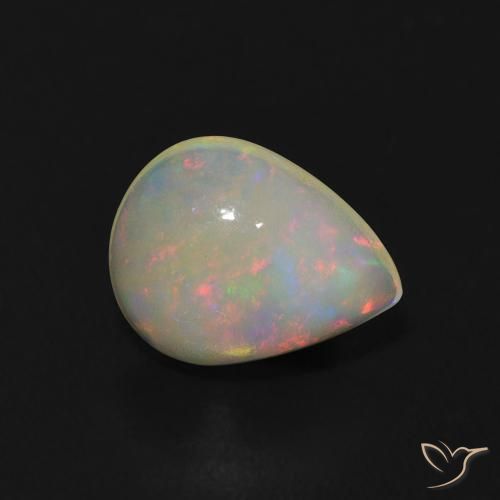 1.02ct Natural Multicolor Ópalo, En forma de pera, Transparente, Photo A