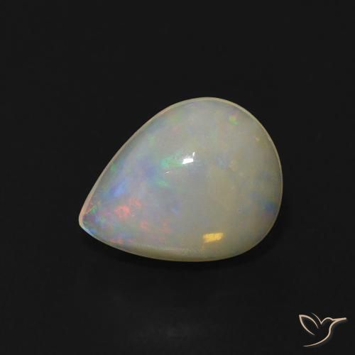 Ópalo Multicolor natural de 1.02 ct, En forma de pera, Transparente