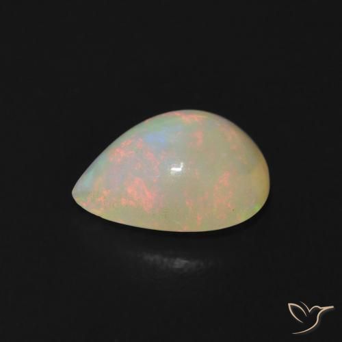 Ópalo Multicolor natural de 1.02 ct, En forma de pera, Transparente