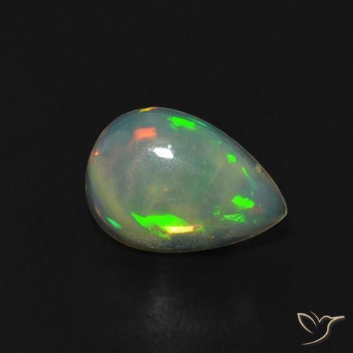 0.40ct Natural Multicolor Ópalo, En forma de pera, Transparente, Photo A