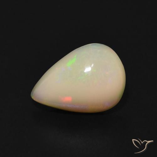 1.07ct Natural Multicolor Ópalo, En forma de pera, Transparente