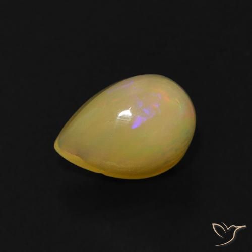 Ópalo Multicolor natural de 0.58 ct, En forma de pera, Transparente