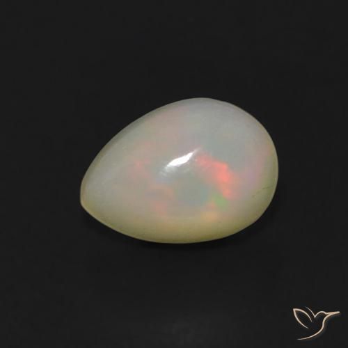 0.61ct Natural Multicolor Ópalo, En forma de pera, Transparente