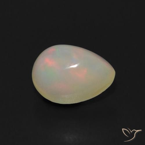 Ópalo Multicolor natural de 0.61 ct, En forma de pera, Transparente