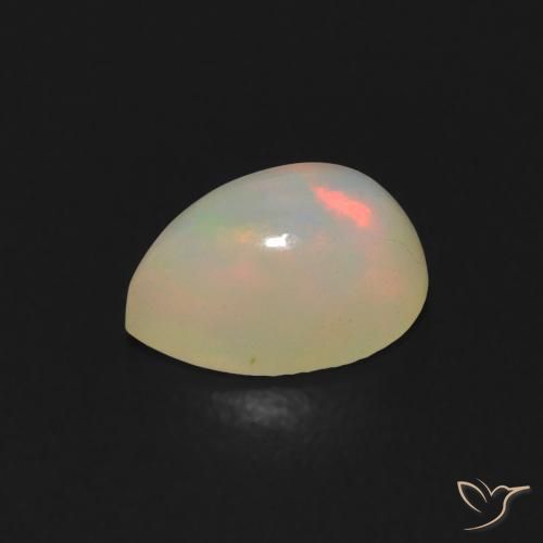 Ópalo Multicolor natural de 0.61 ct, En forma de pera, Transparente