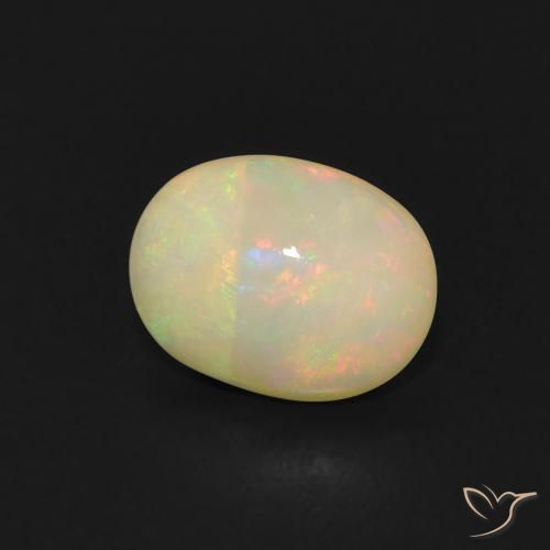 Ópalo Multicolor natural de 0.78 ct, Ovalada, Transparente