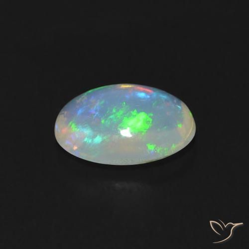 Ópalo Multicolor natural de 0.55 ct, Ovalada, Transparente